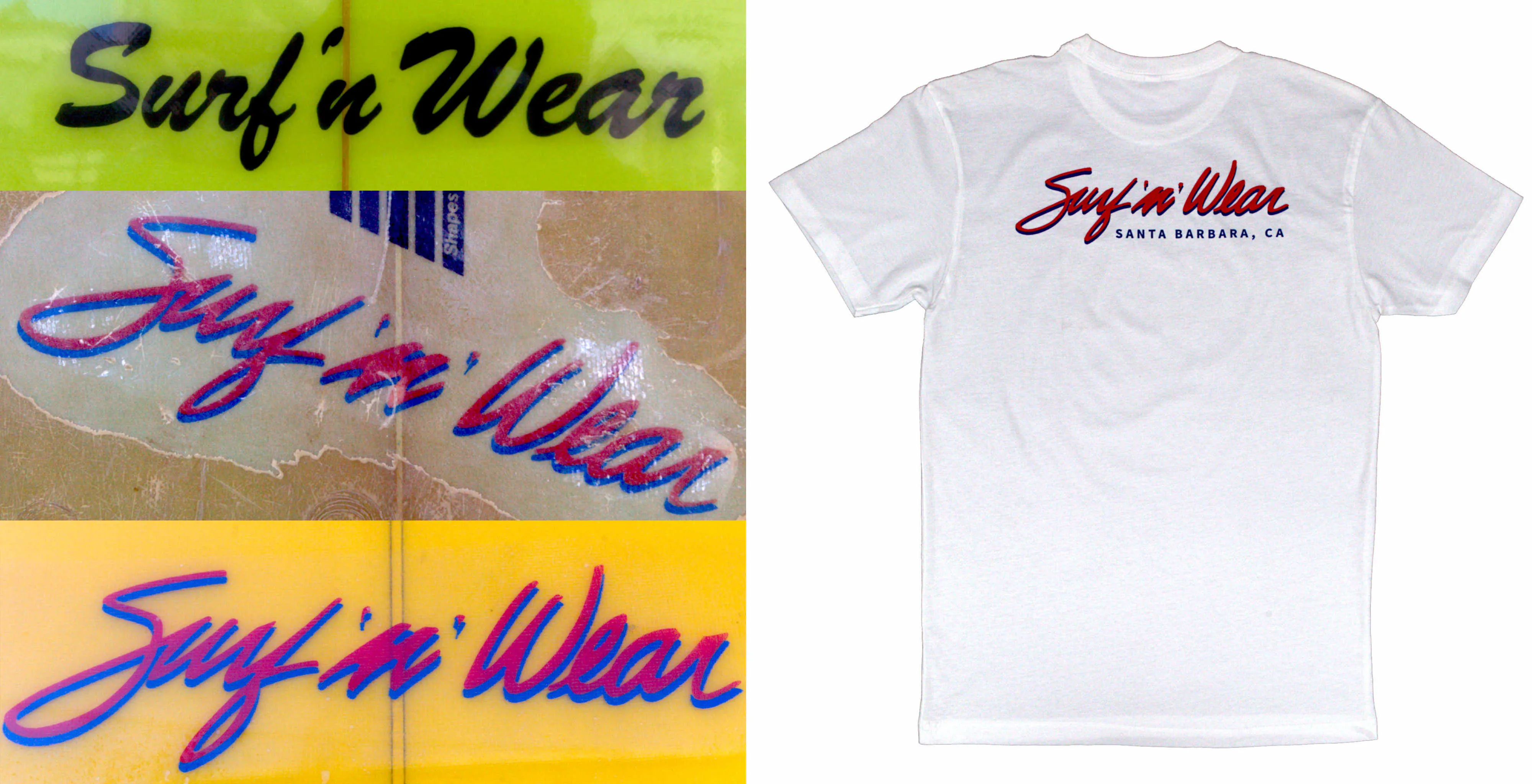 Surf N' Wear Script Short Sleeve T-Shirt - Cream