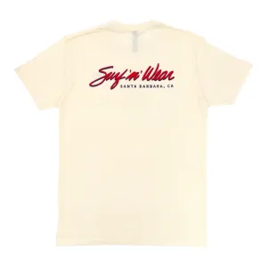 Surf N' Wear Script Short Sleeve T-Shirt - Cream