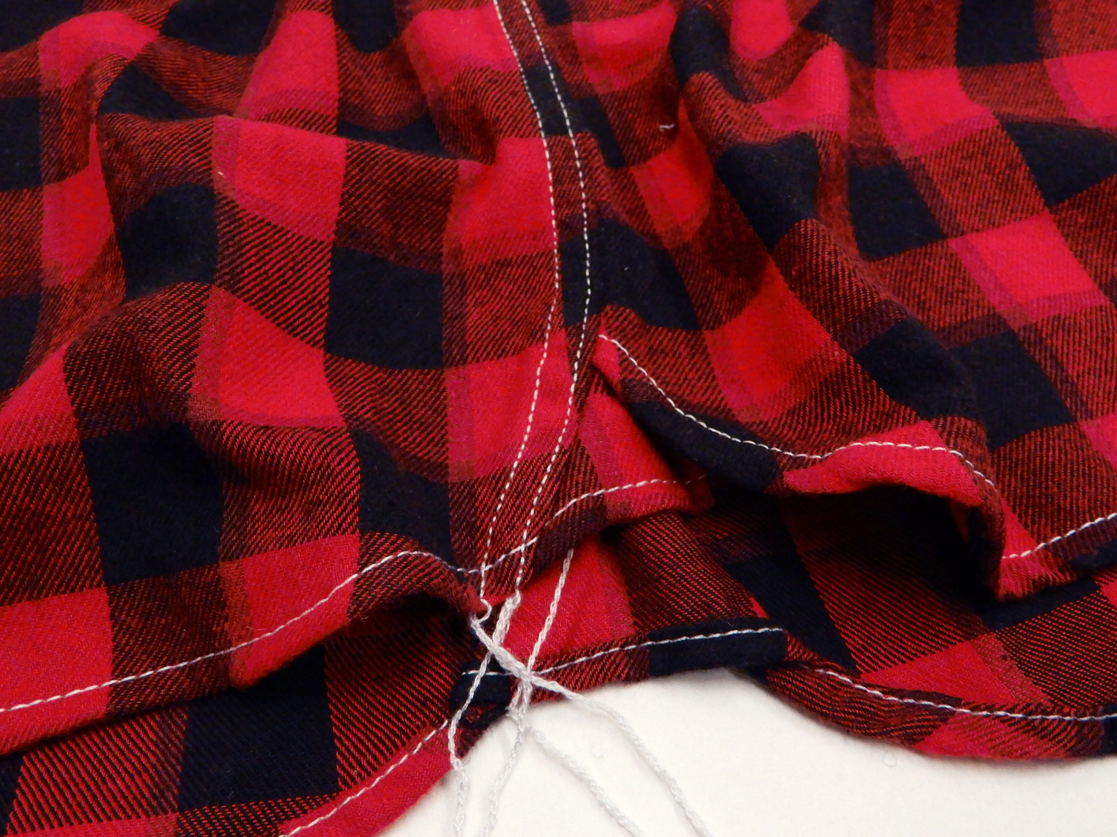 Tedman Custom Embroidered Plaid Flannel Shirt Men's Long Sleeve Shirt TNS-700 Red/Black
