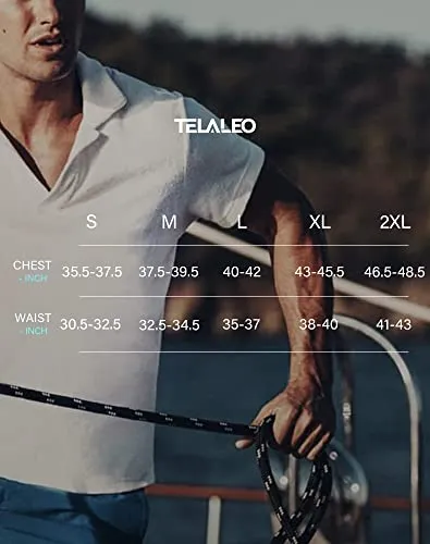 TELALEO 4/5 Pack Men's Polo Shirts Quick Dry Short Sleeve Golf T Shirt Performance Moisture Wicking Casual Workout