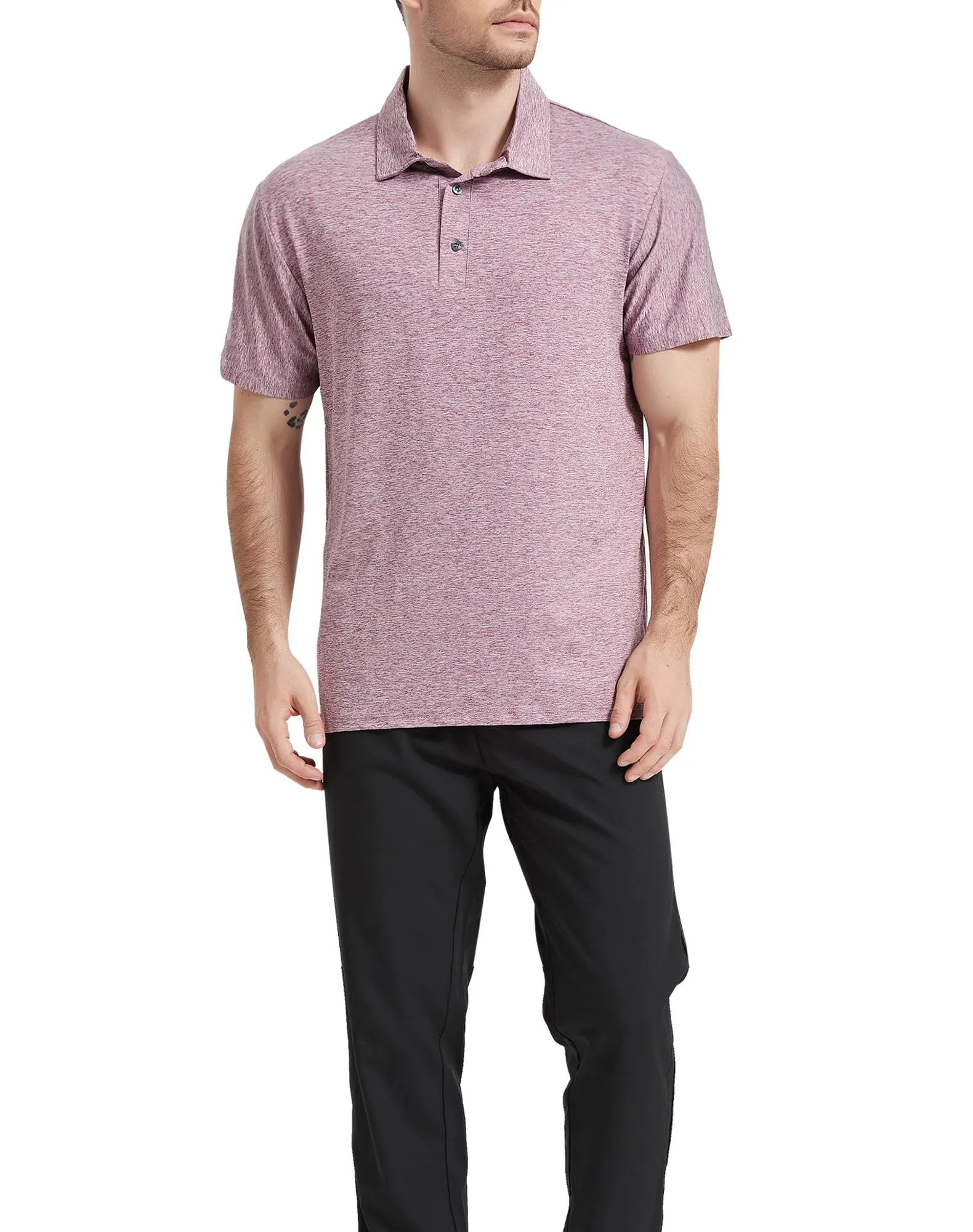 TELALEO 4/5 Pack Men's Polo Shirts Quick Dry Short Sleeve Golf T Shirt Performance Moisture Wicking Casual Workout