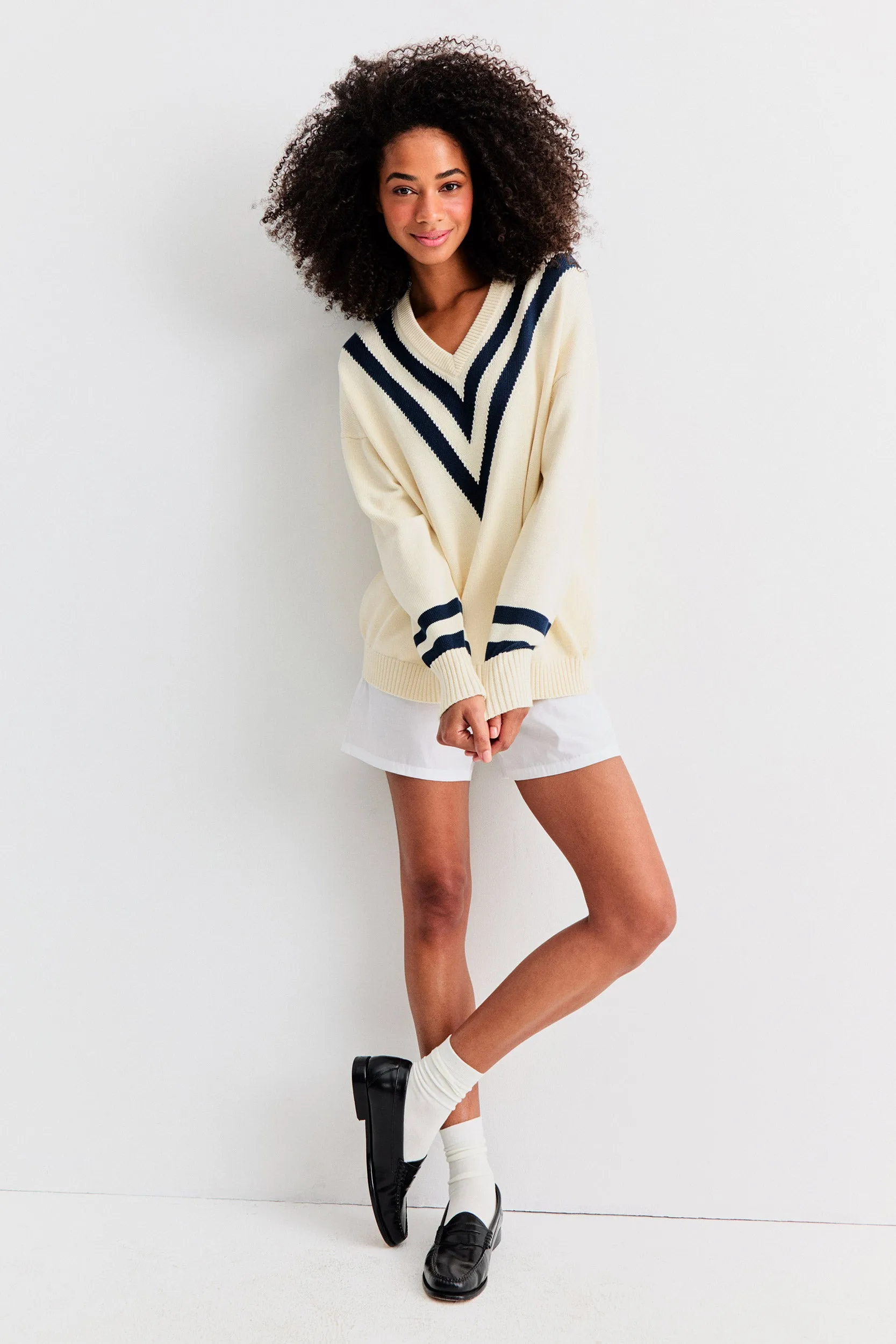 The Anchor - Cream/Navy