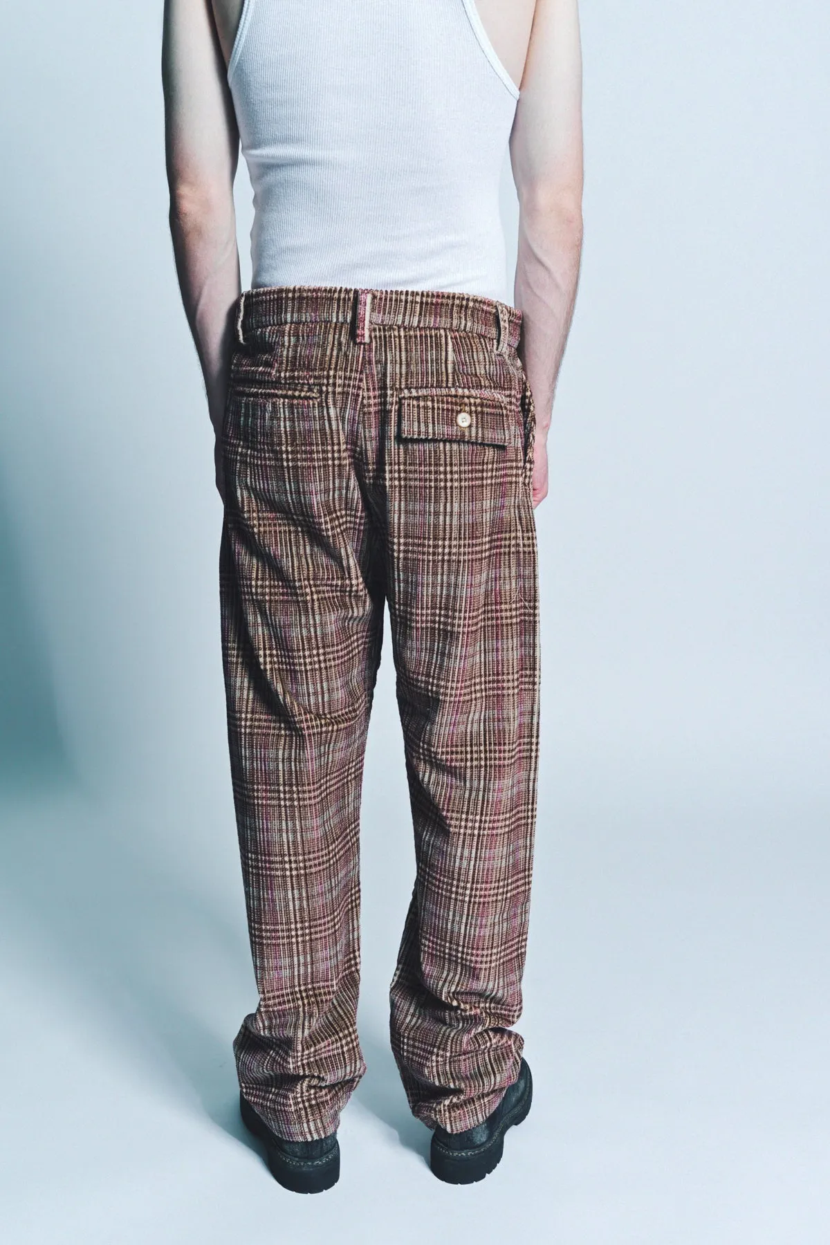 THE ELDER STATESMAN | JOCKY PLAID CORD PANTS