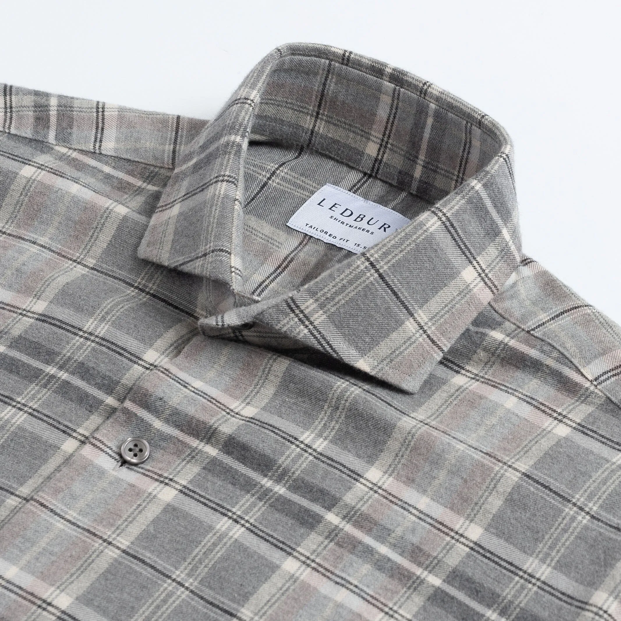 The Light Grey Callisto Plaid Custom Shirt