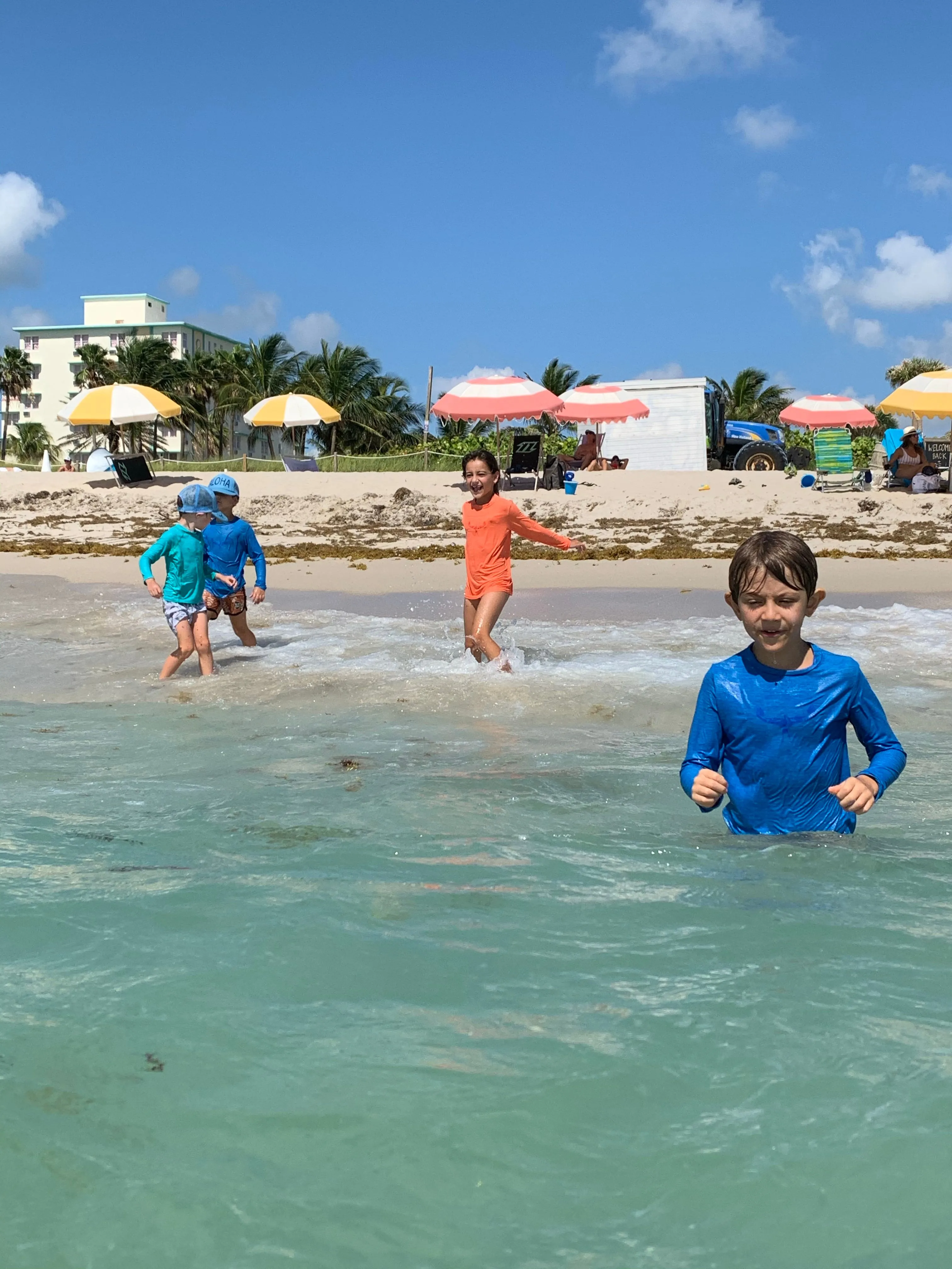 TKS MIAMI KIDS SUNSHIRT LOOSE FIT BLUE UPF 50
