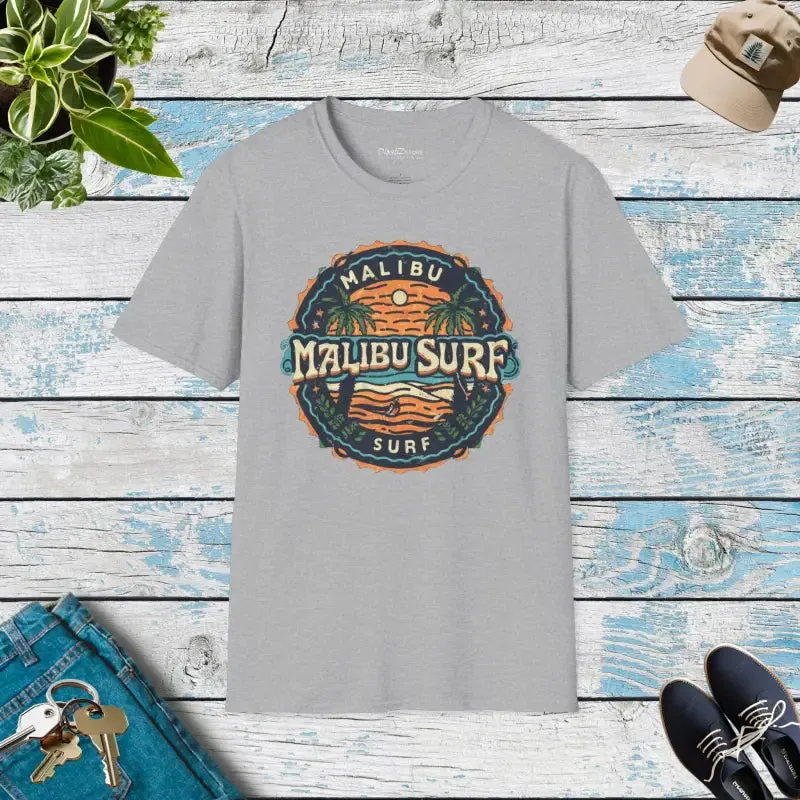 Trendy Softstyle t Shirt Malibu Surfs Up Vibe