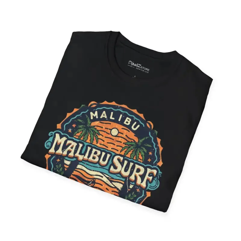 Trendy Softstyle t Shirt Malibu Surfs Up Vibe