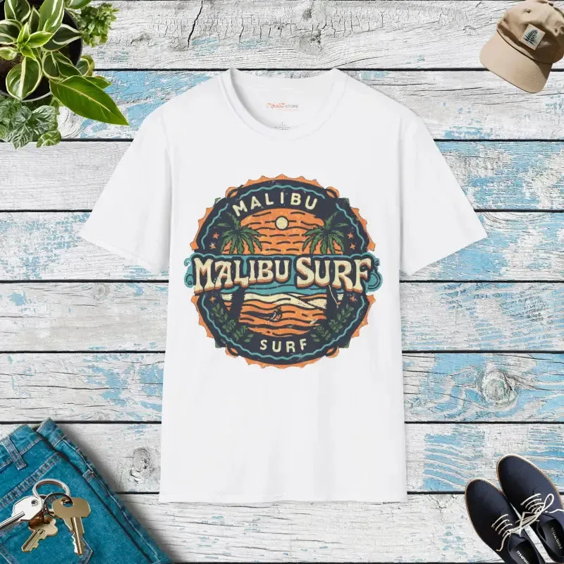 Trendy Softstyle t Shirt Malibu Surfs Up Vibe