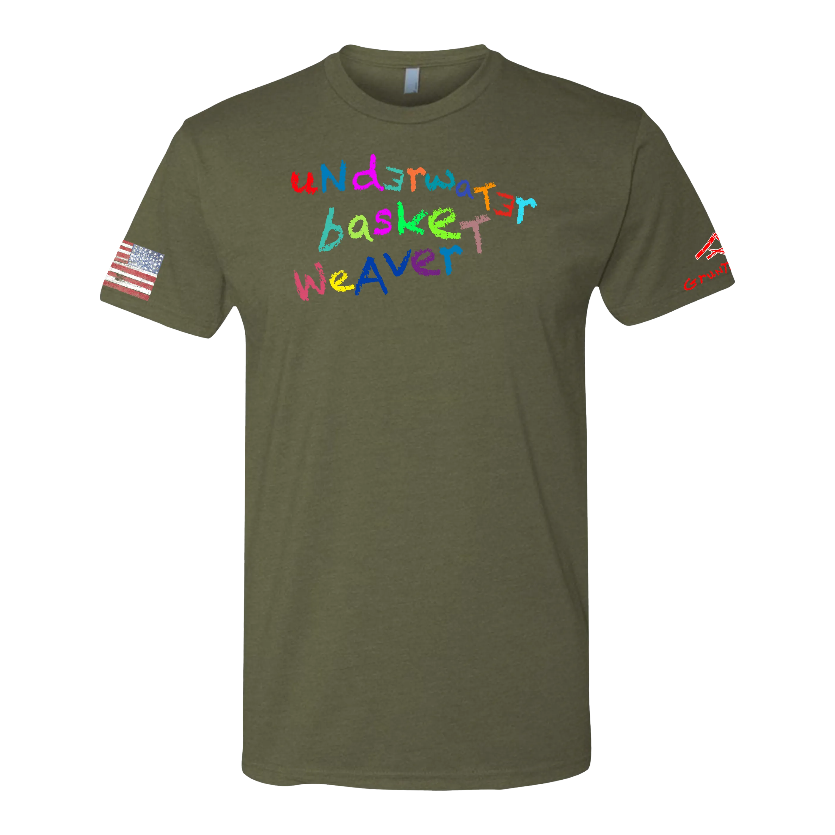 UNDERWATER BASKET WEAVER Crayon Shirt (OD OR CHARCOAL GRAY)