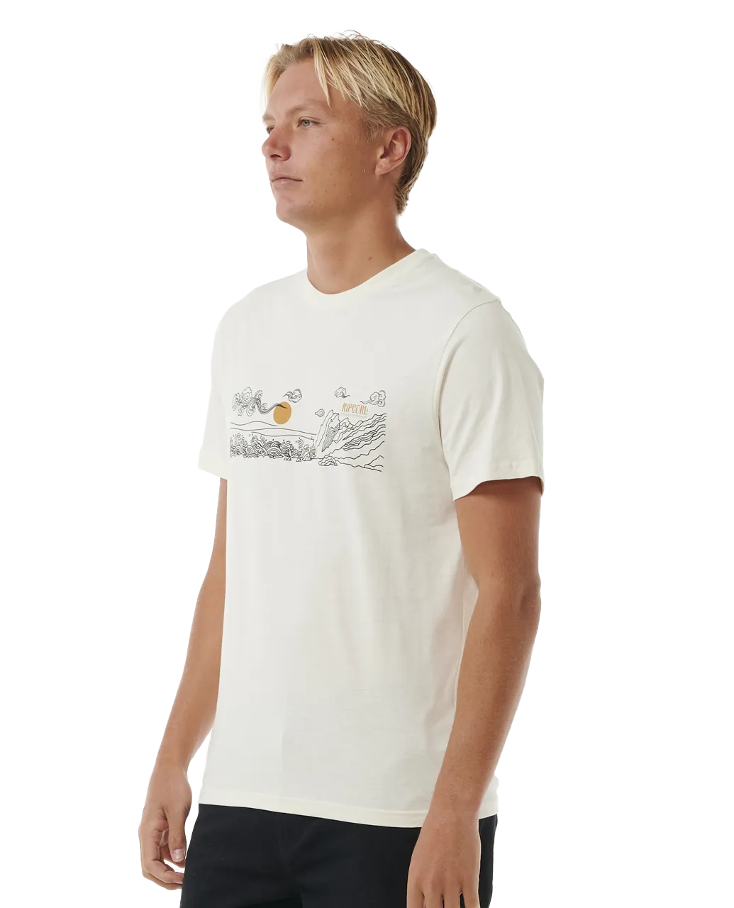 Up The Line T-Shirt in Bone