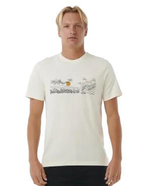 Up The Line T-Shirt in Bone