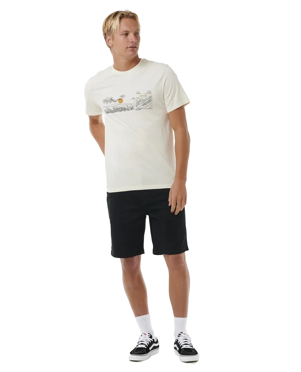 Up The Line T-Shirt in Bone