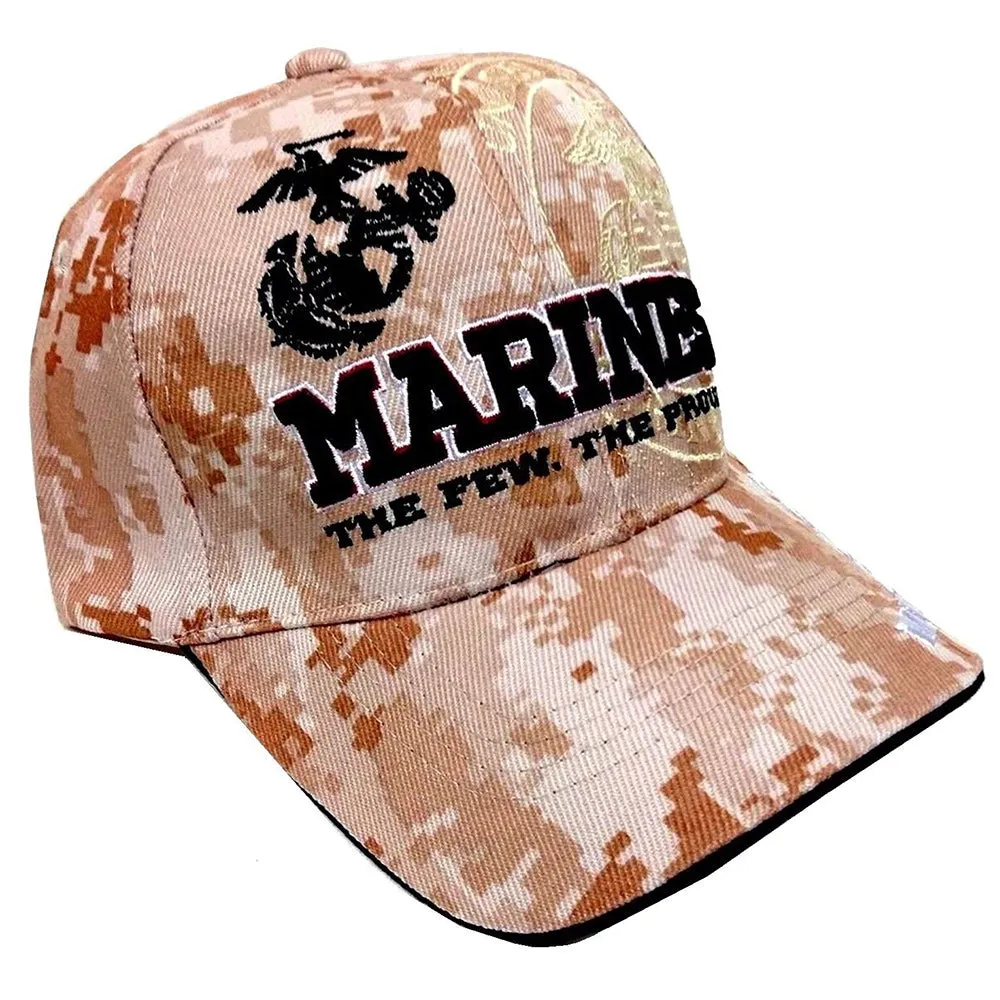 US Marines Hat Digital Camouflage The Few The Proud Embroidered USMC Military Cap