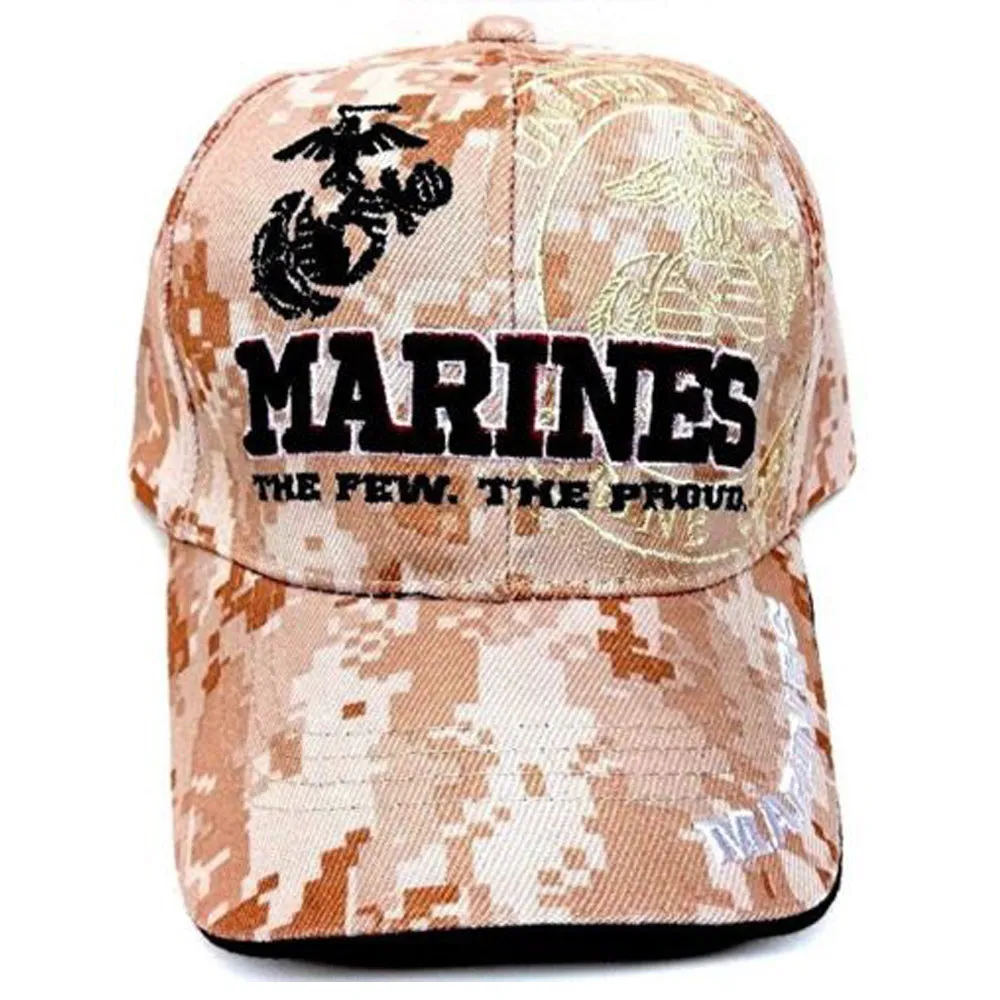 US Marines Hat Digital Camouflage The Few The Proud Embroidered USMC Military Cap