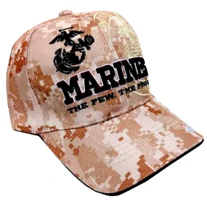 US Marines Hat Digital Camouflage The Few The Proud Embroidered USMC Military Cap