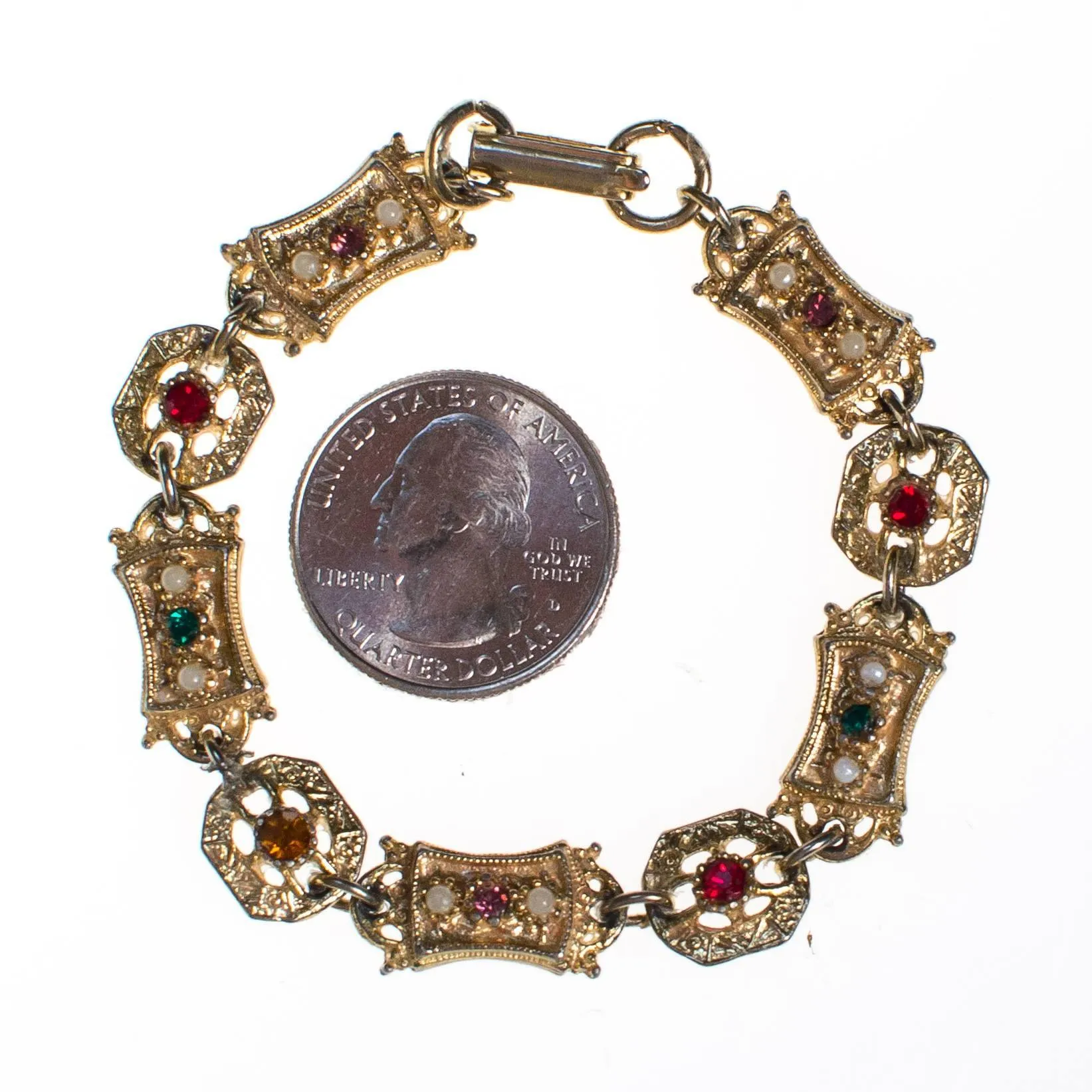Victorian Slide Inspired Panel Link Bracelet