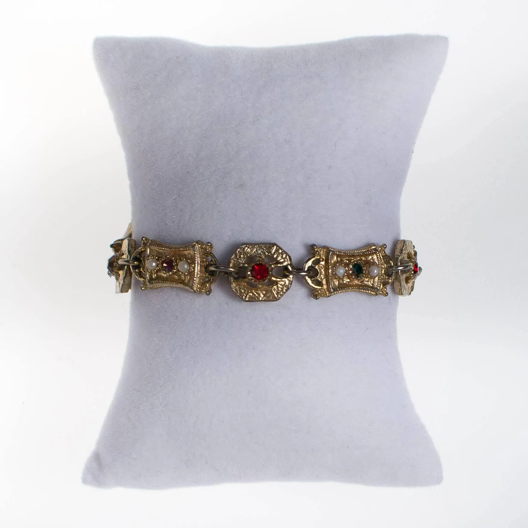 Victorian Slide Inspired Panel Link Bracelet