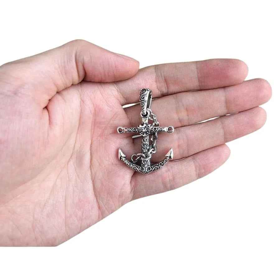 Viking Anchor Sterling Silver Pendant