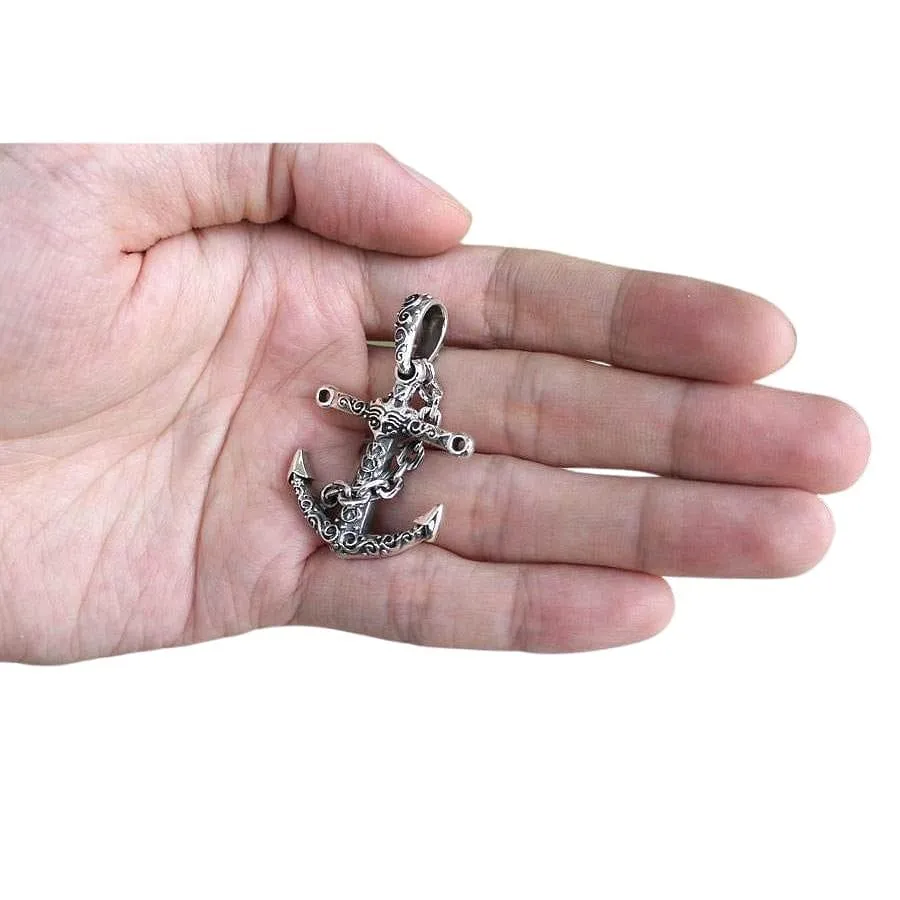 Viking Anchor Sterling Silver Pendant
