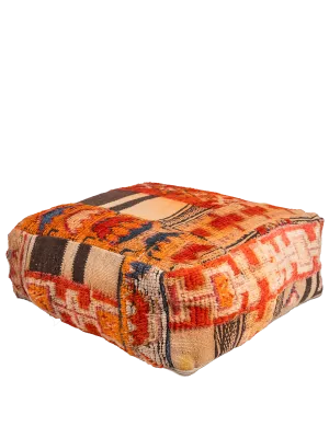 Vintage Glaoui Pouf - Symboic Striped