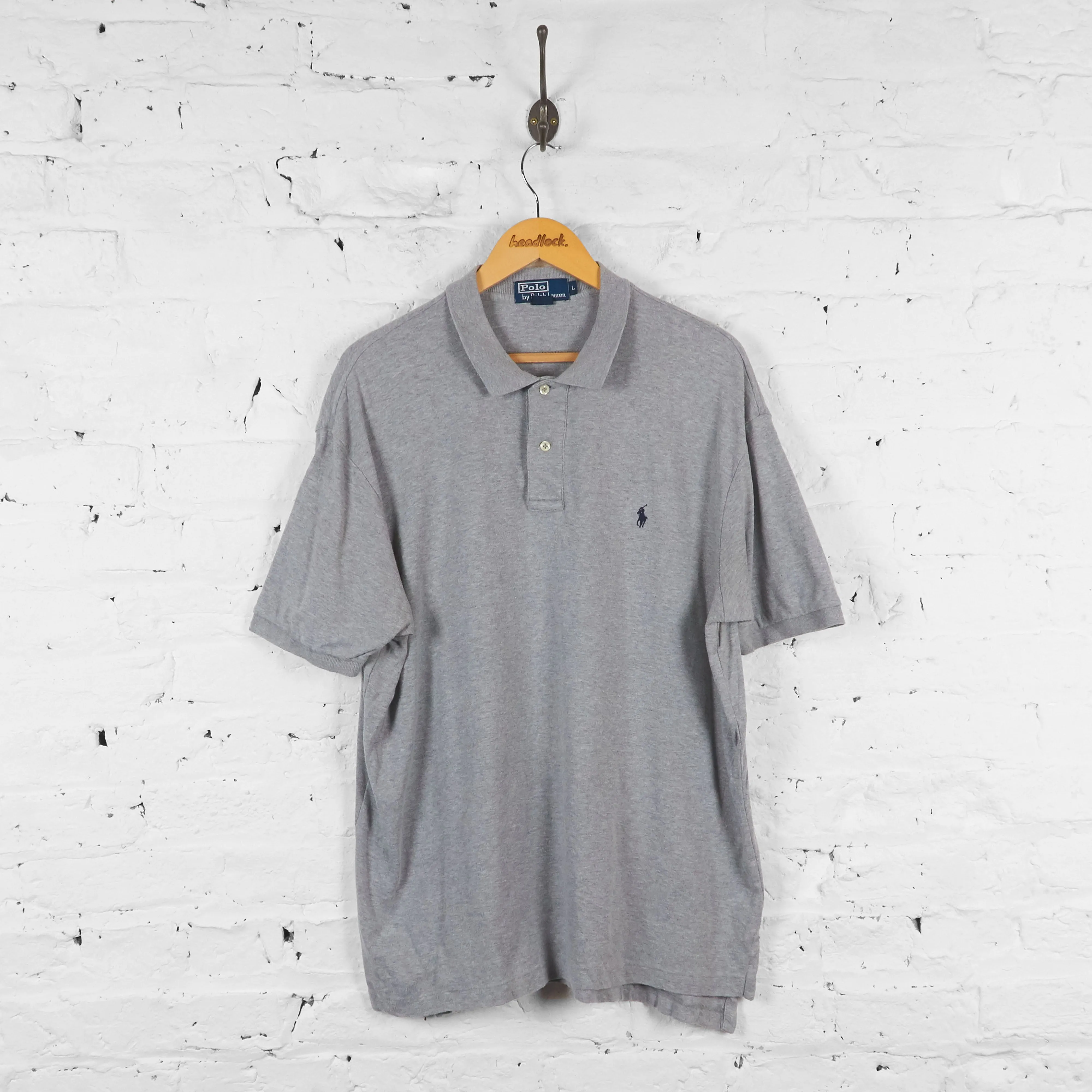 Vintage Ralph Lauren Polo Shirt - Grey - L