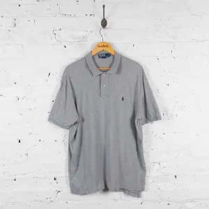 Vintage Ralph Lauren Polo Shirt - Grey - L