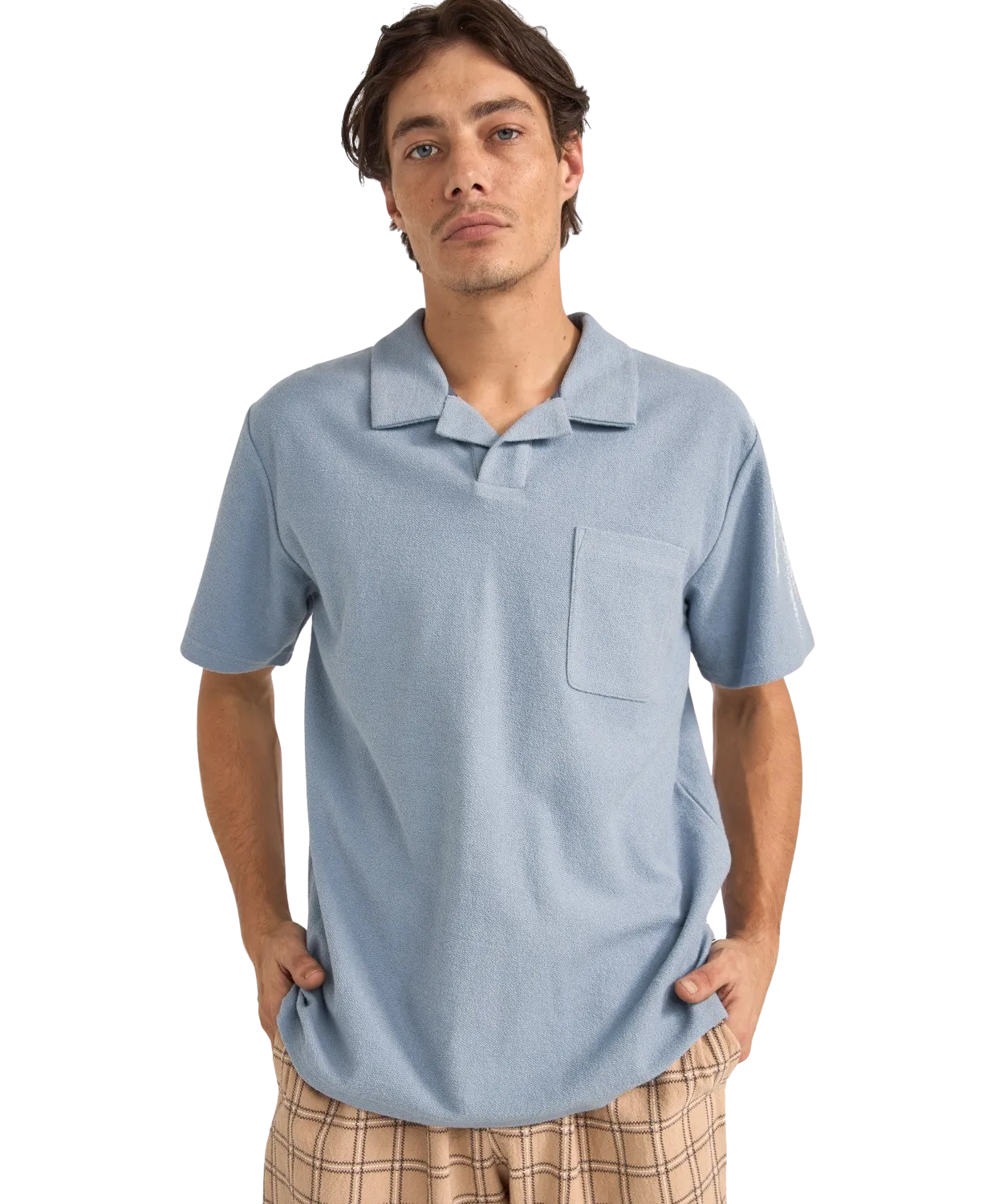 Vintage Terry Polo Shirt in Slate