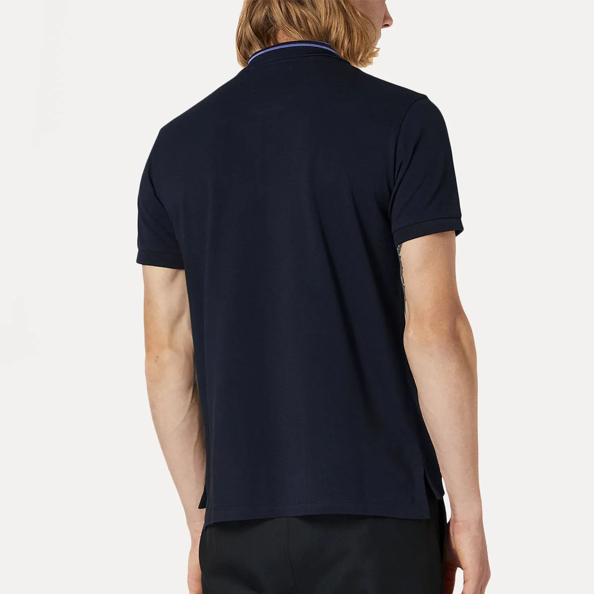 Vivienne Westwood - Striped Collar Polo in Navy