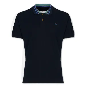 Vivienne Westwood - Striped Collar Polo in Navy