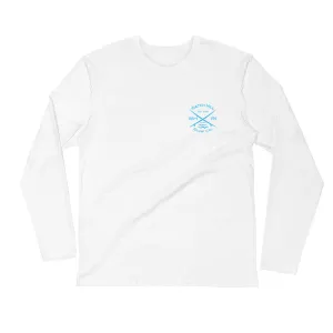 Watch Hill 'Surf Co.’ Premium Long Sleeve Fitted Crew (Cyan)