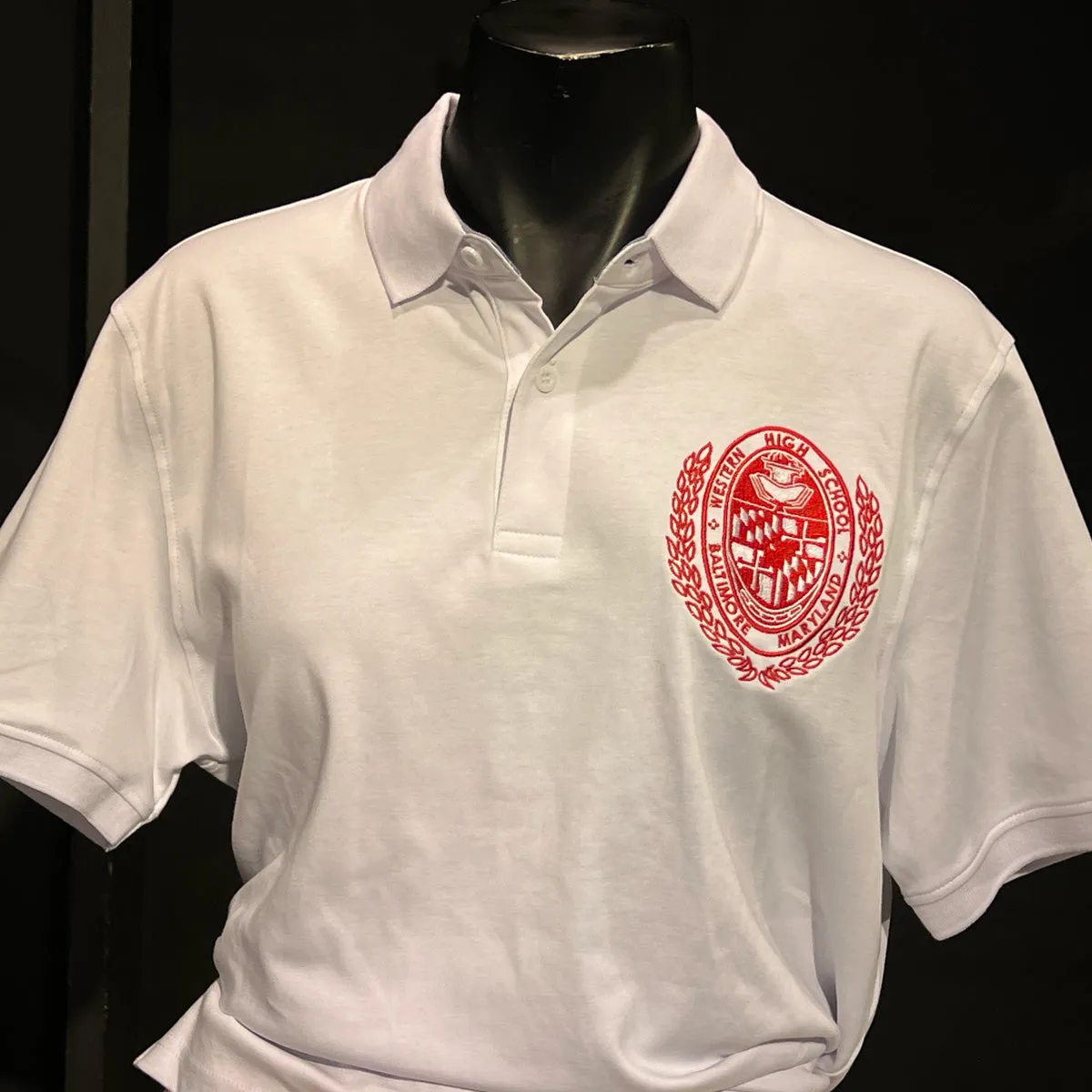 WESTERN HS | Iconic ( WHITE )  Polo Shirt