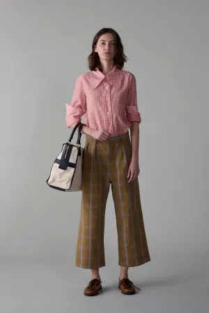 WILLIAM PANT | CAMEL WINDOWPANE PLAID