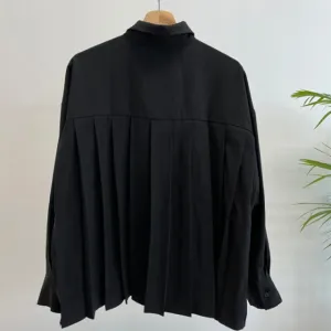 Women White Back Ribbon Big Size Blouse