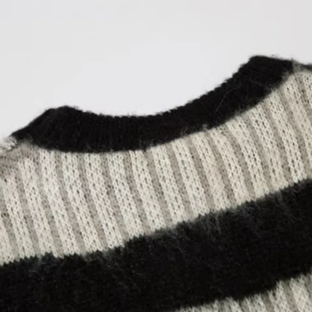 Women's Vintage Mohair Striped Sweater