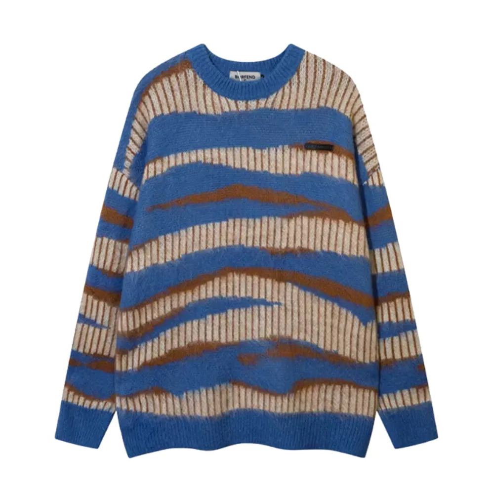 Women's Vintage Mohair Striped Sweater