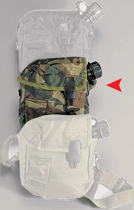 Woodland Camouflage - Military GI Style 2 Quart Bladder Canteen Cover