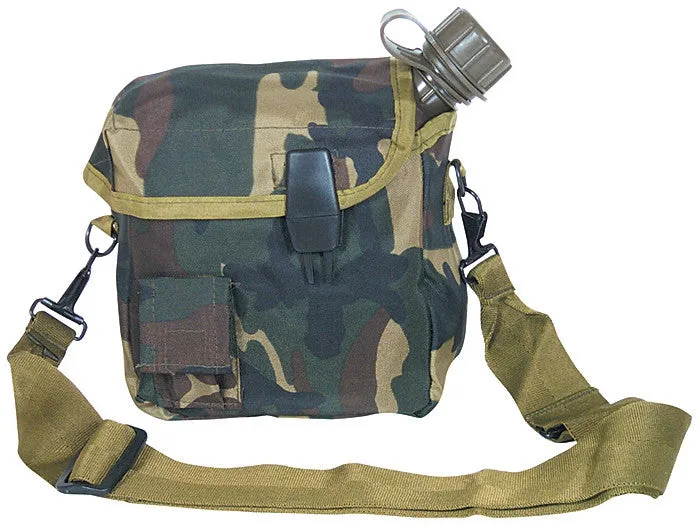 Woodland Camouflage - Military GI Style 2 Quart Bladder Canteen Cover