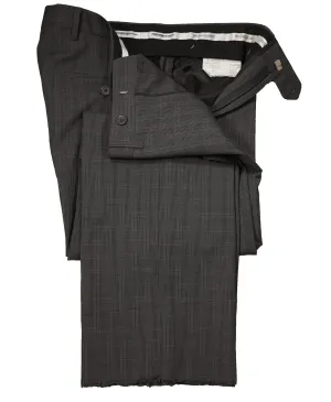 YVES SAINT LAURENT - Gray Bold Check Wool Super 120’s Dress Pants  - 33W